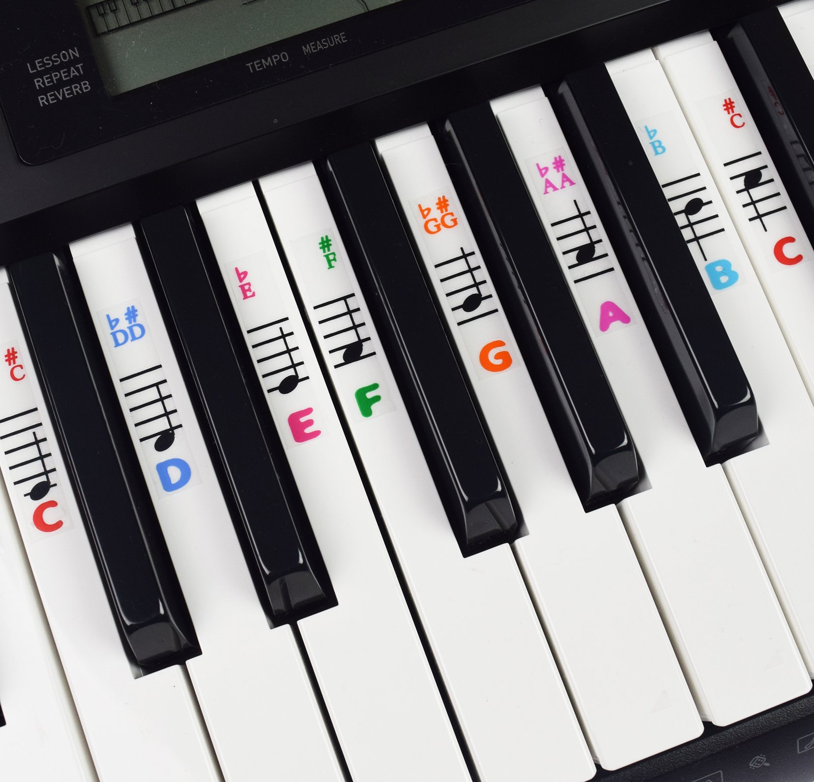 Piano And Keyboard Music Note Stickers For White Keys – Quality Music Gear